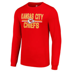 Kansas City Chiefs Starter Team Mesh Print Graphic Long Sleeve T-Shirt - Red T-shirts