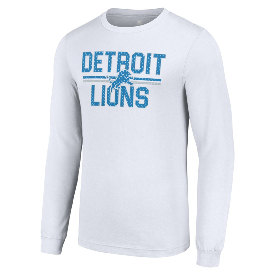 Detroit Lions Starter Team Mesh Print Graphic Long Sleeve T-Shirt - White T-shirts
