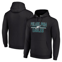 Philadelphia Eagles Starter Unisex Team Mesh Print Graphic Tri-Blend Pullover Hoodie - Black Hoodies