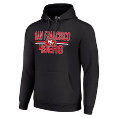 San Francisco 49ers Starter Unisex Team Mesh Print Graphic Tri-Blend Pullover Hoodie - Black Hoodies