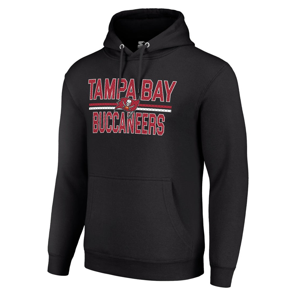 Tampa Bay Buccaneers Starter Unisex Team Mesh Print Graphic Tri-Blend Pullover Hoodie - Black Hoodies