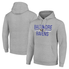 Baltimore Ravens Starter Unisex Team Mesh Print Graphic Tri-Blend Pullover Hoodie - Heather Gray Hoodies