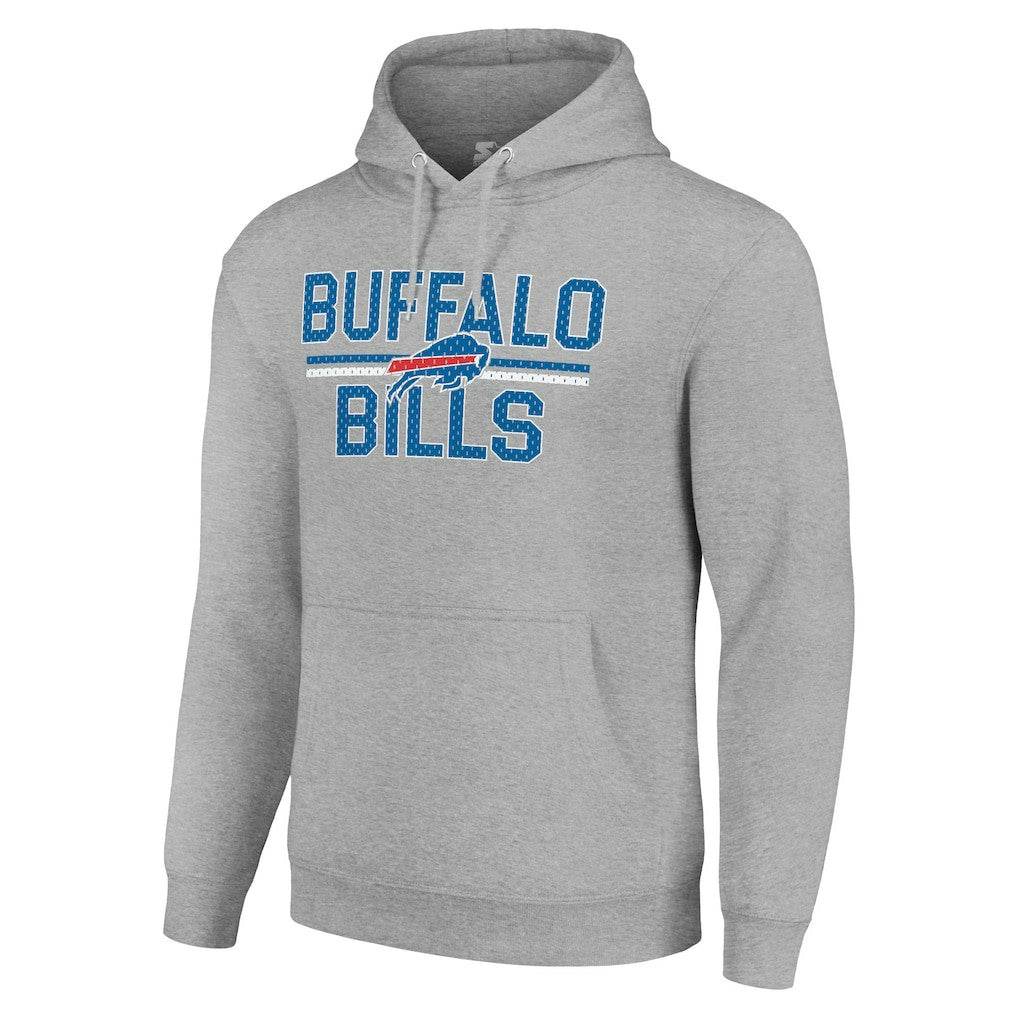 Buffalo Bills Starter Unisex Team Mesh Print Graphic Tri-Blend Pullover Hoodie - Heather Gray Hoodies