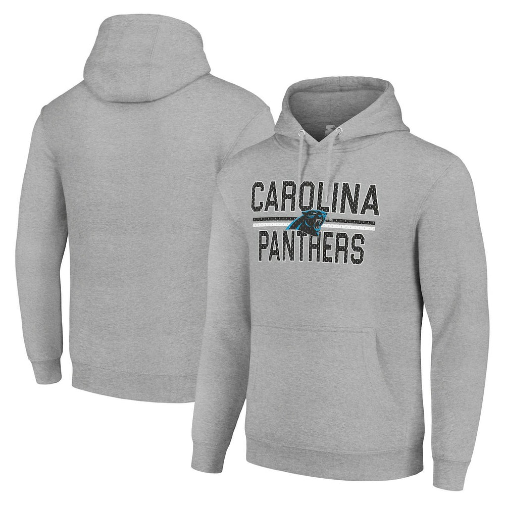 Carolina Panthers Starter Unisex Team Mesh Print Graphic Tri-Blend Pullover Hoodie - Heather Gray Hoodies