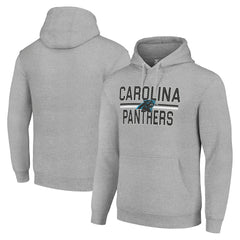 Carolina Panthers Starter Unisex Team Mesh Print Graphic Tri-Blend Pullover Hoodie - Heather Gray Hoodies