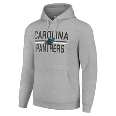Carolina Panthers Starter Unisex Team Mesh Print Graphic Tri-Blend Pullover Hoodie - Heather Gray Hoodies