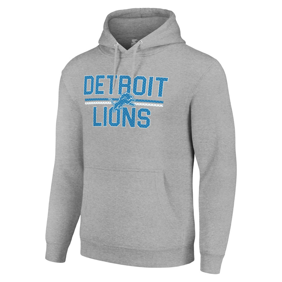 Detroit Lions Starter Unisex Team Mesh Print Graphic Tri-Blend Pullover Hoodie - Heather Gray Hoodies