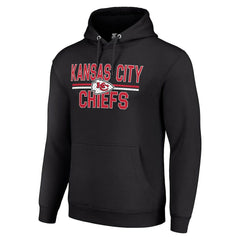 Kansas City Chiefs Starter Unisex Team Mesh Print Graphic Tri-Blend Pullover Hoodie - Black Hoodies
