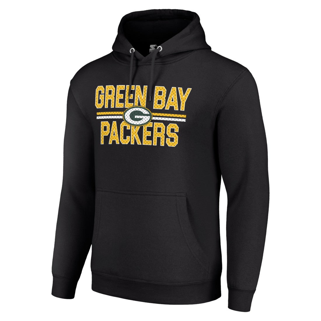 Green Bay Packers Starter Unisex Team Mesh Print Graphic Tri-Blend Pullover Hoodie - Black Hoodies