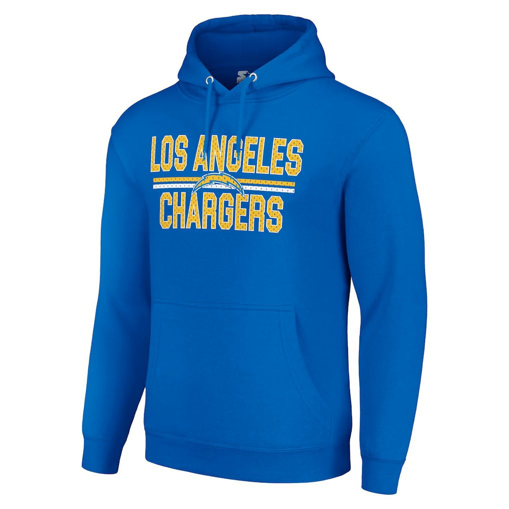 Los Angeles Chargers Starter Unisex Team Mesh Print Graphic Tri-Blend Pullover Hoodie - Royal Hoodies