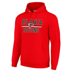 Atlanta Falcons Starter Unisex Team Mesh Print Graphic Tri-Blend Pullover Hoodie - Red Hoodies