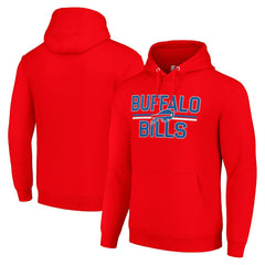 Buffalo Bills Starter Unisex Team Mesh Print Graphic Tri-Blend Pullover Hoodie - Red Hoodies