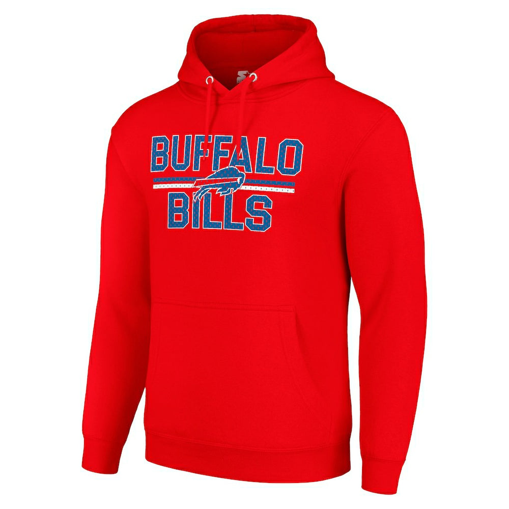 Buffalo Bills Starter Unisex Team Mesh Print Graphic Tri-Blend Pullover Hoodie - Red Hoodies