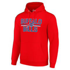 Buffalo Bills Starter Unisex Team Mesh Print Graphic Tri-Blend Pullover Hoodie - Red Hoodies