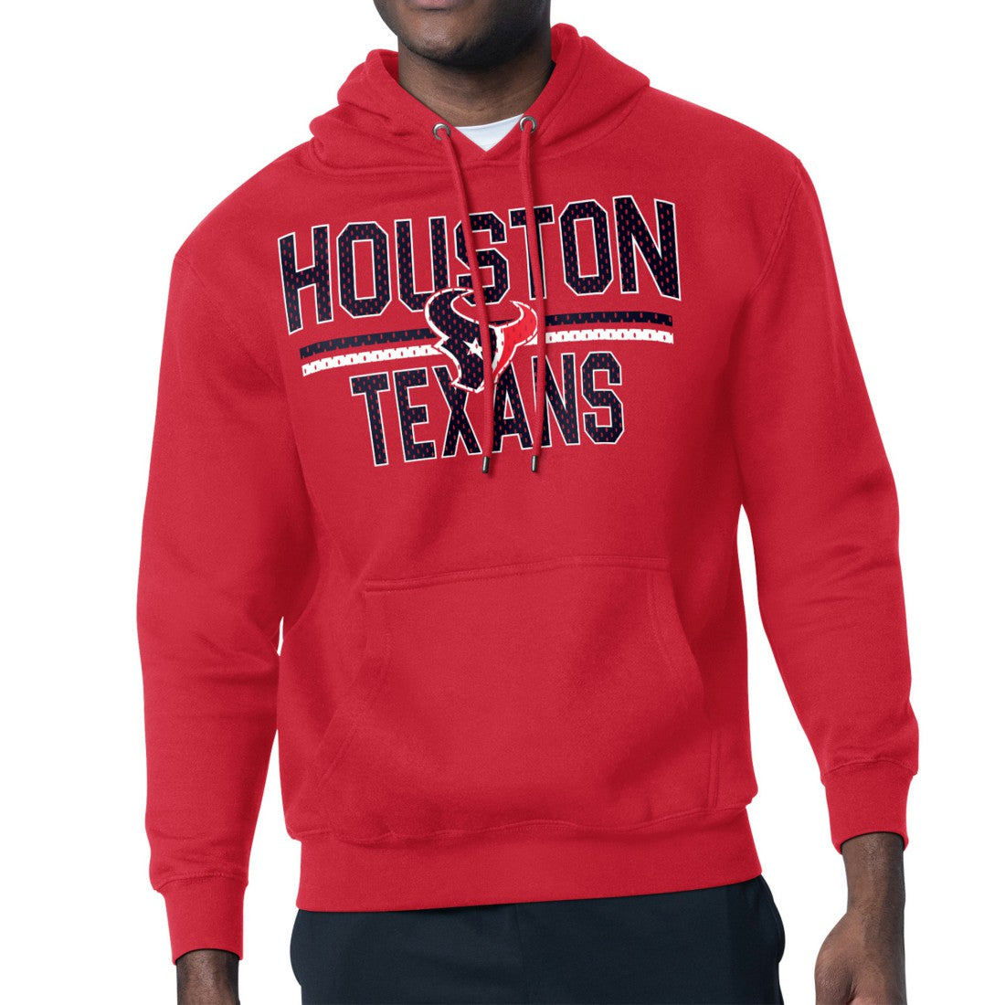 Houston Texans Starter Unisex Team Mesh Print Graphic Tri-Blend Pullover Hoodie - Red Hoodies