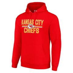 Kansas City Chiefs Starter Unisex Team Mesh Print Graphic Tri-Blend Pullover Hoodie - Red Hoodies