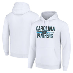 Carolina Panthers Starter Unisex Team Mesh Print Graphic Tri-Blend Pullover Hoodie - White Hoodies