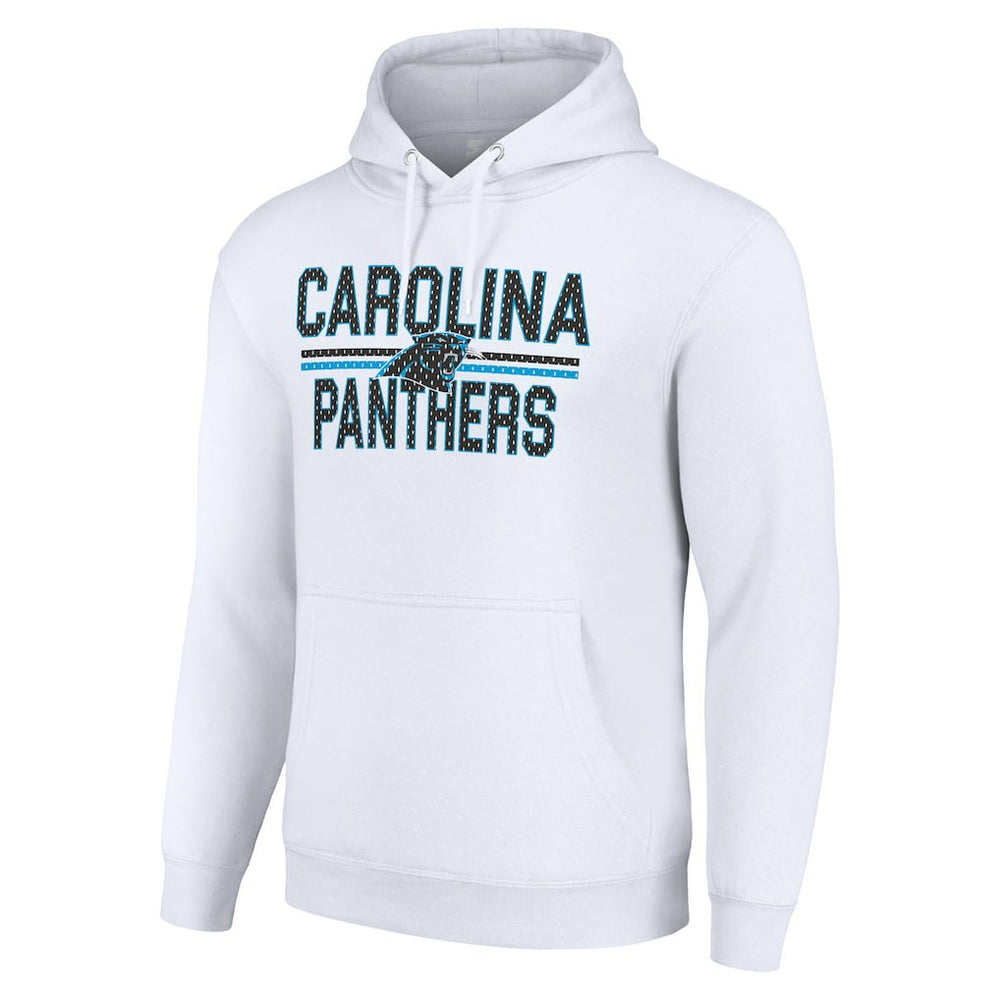 Carolina Panthers Starter Unisex Team Mesh Print Graphic Tri-Blend Pullover Hoodie - White Hoodies
