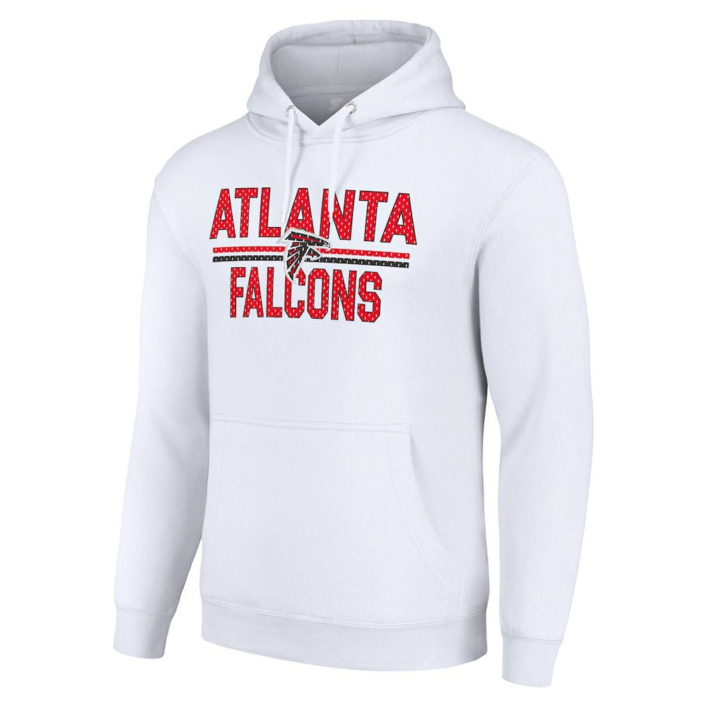 Atlanta Falcons Starter Unisex Team Mesh Print Graphic Tri-Blend Pullover Hoodie - White Hoodies