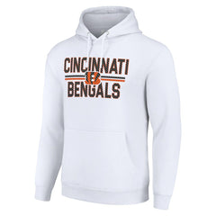 Cincinnati Bengals Starter Unisex Team Mesh Print Graphic Tri-Blend Pullover Hoodie - White Hoodies