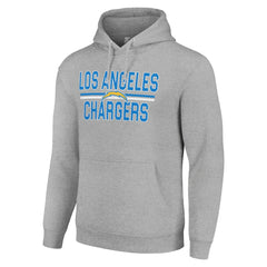 Los Angeles Chargers Starter Unisex Team Mesh Print Graphic Tri-Blend Pullover Hoodie - Heather Gray Hoodies