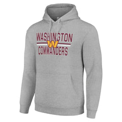 Washington Commanders Starter Unisex Team Mesh Print Graphic Tri-Blend Pullover Hoodie - Heather Gray Hoodies