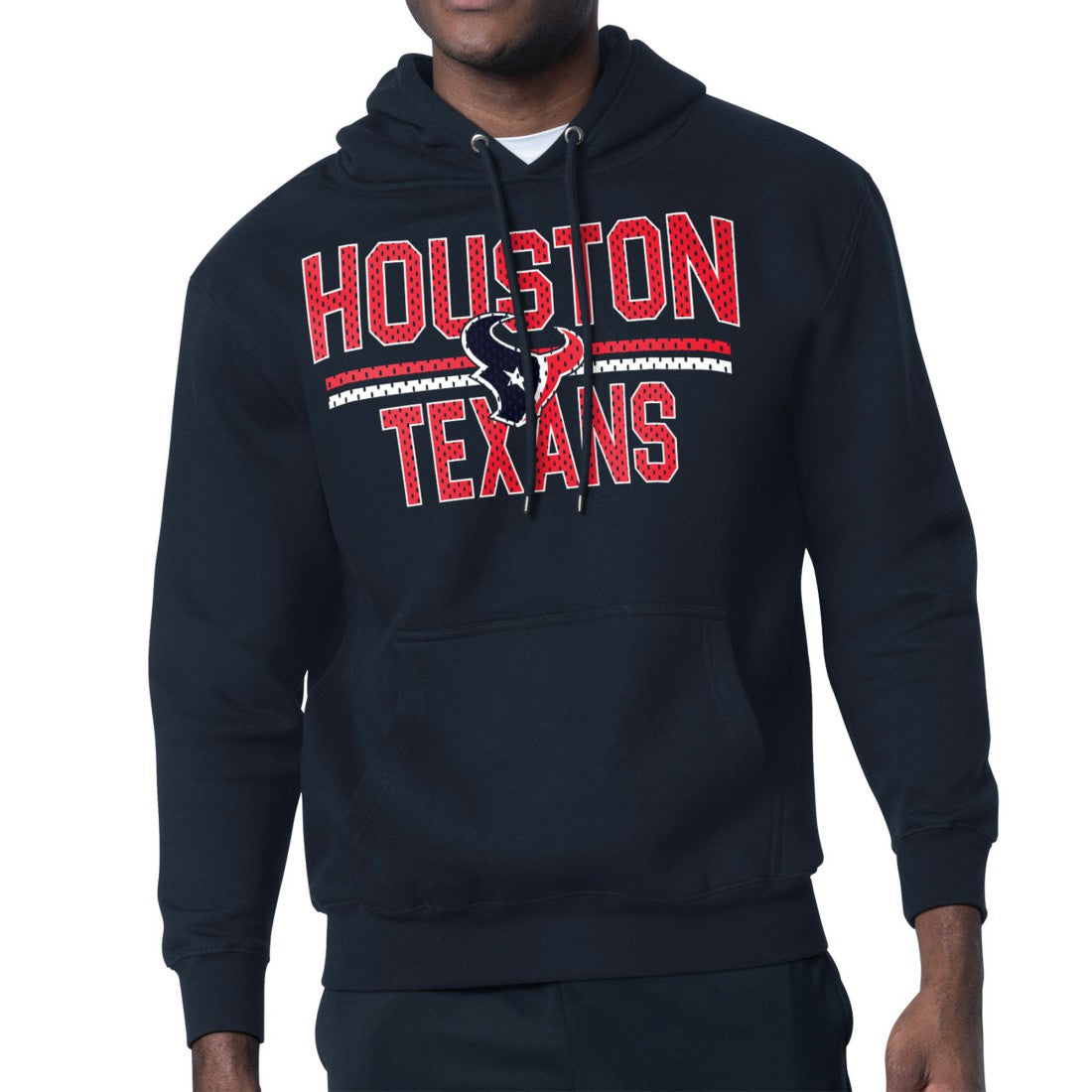 Houston Texans Starter Unisex Team Mesh Print Graphic Tri-Blend Pullover Hoodie - Navy Hoodies