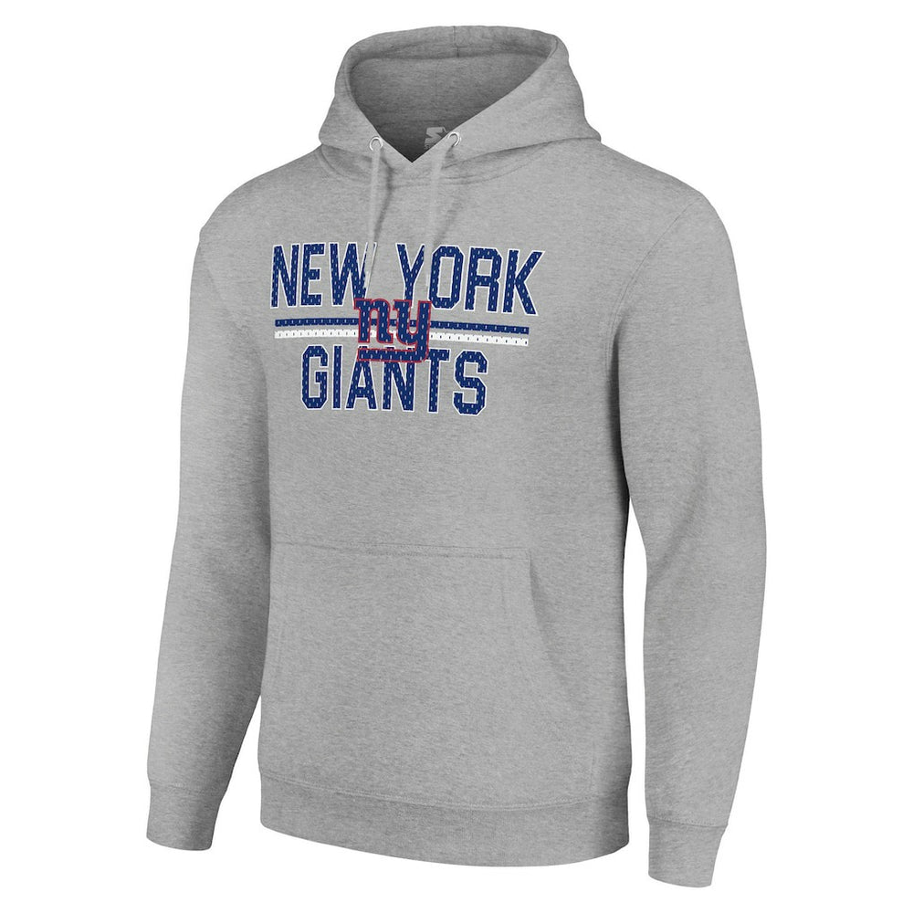 New York Giants Starter Unisex Team Mesh Print Graphic Tri-Blend Pullover Hoodie - Heather Gray Hoodies