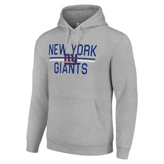 New York Giants Starter Unisex Team Mesh Print Graphic Tri-Blend Pullover Hoodie - Heather Gray Hoodies