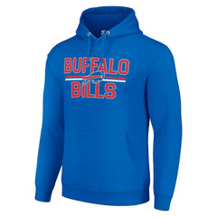 Buffalo Bills Starter Unisex Team Mesh Print Graphic Tri-Blend Pullover Hoodie - Royal Hoodies