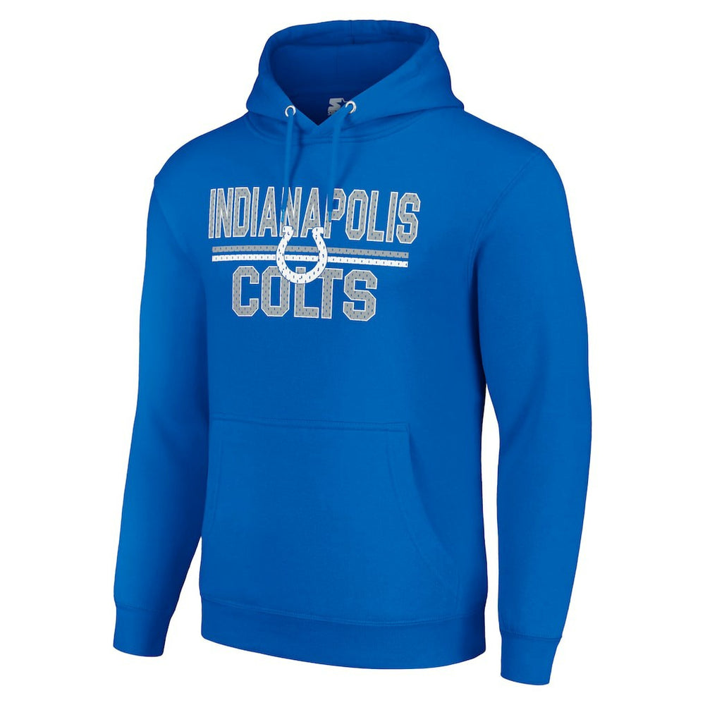 Indianapolis Colts Starter Unisex Team Mesh Print Graphic Tri-Blend Pullover Hoodie - Royal Hoodies