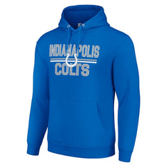 Indianapolis Colts Starter Unisex Team Mesh Print Graphic Tri-Blend Pullover Hoodie - Royal Hoodies