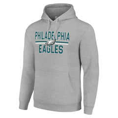 Philadelphia Eagles Starter Unisex Team Mesh Print Graphic Tri-Blend Pullover Hoodie - Heather Gray Hoodies
