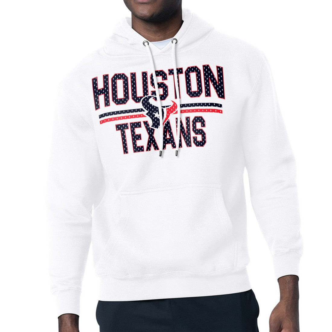 Houston Texans Starter Unisex Team Mesh Print Graphic Tri-Blend Pullover Hoodie - White Hoodies