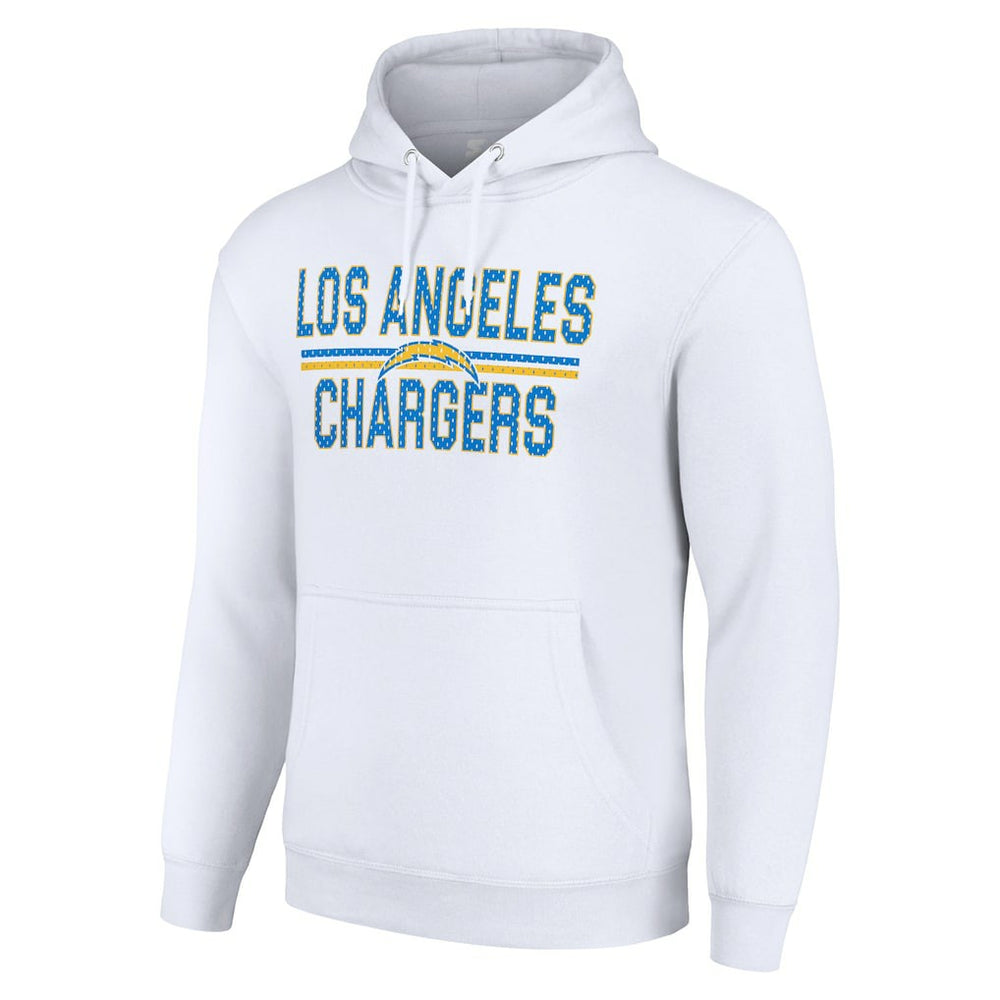 Los Angeles Chargers Starter Unisex Team Mesh Print Graphic Tri-Blend Pullover Hoodie - White Hoodies