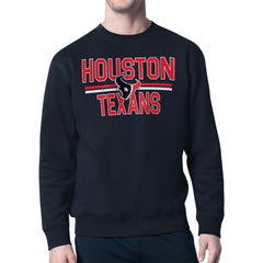 Houston Texans Starter Team Mesh Print Graphic Pullover Sweatshirt - Navy Pullover
