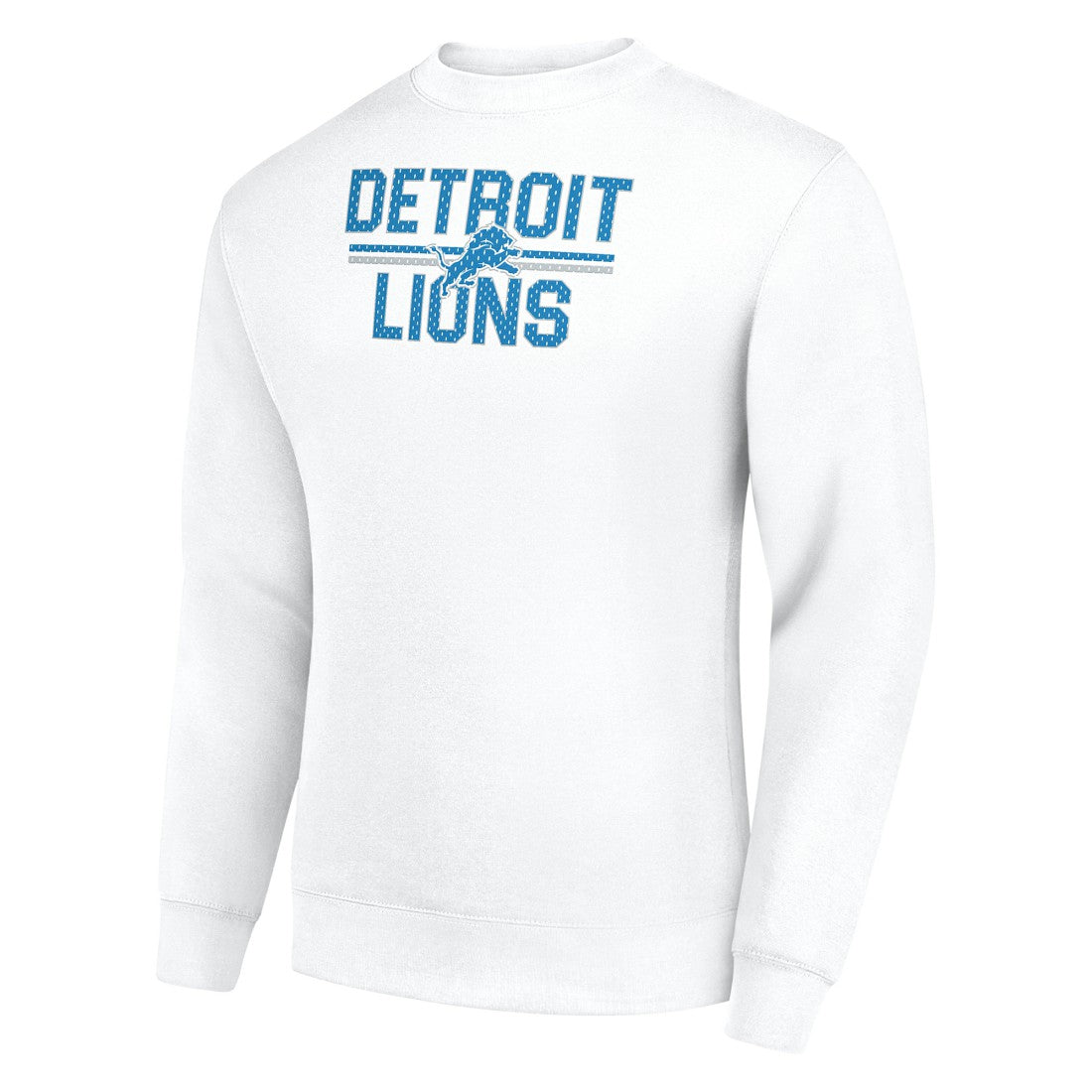 Detroit Lions Starter Team Mesh Print Graphic Pullover Sweatshirt - White Pullover
