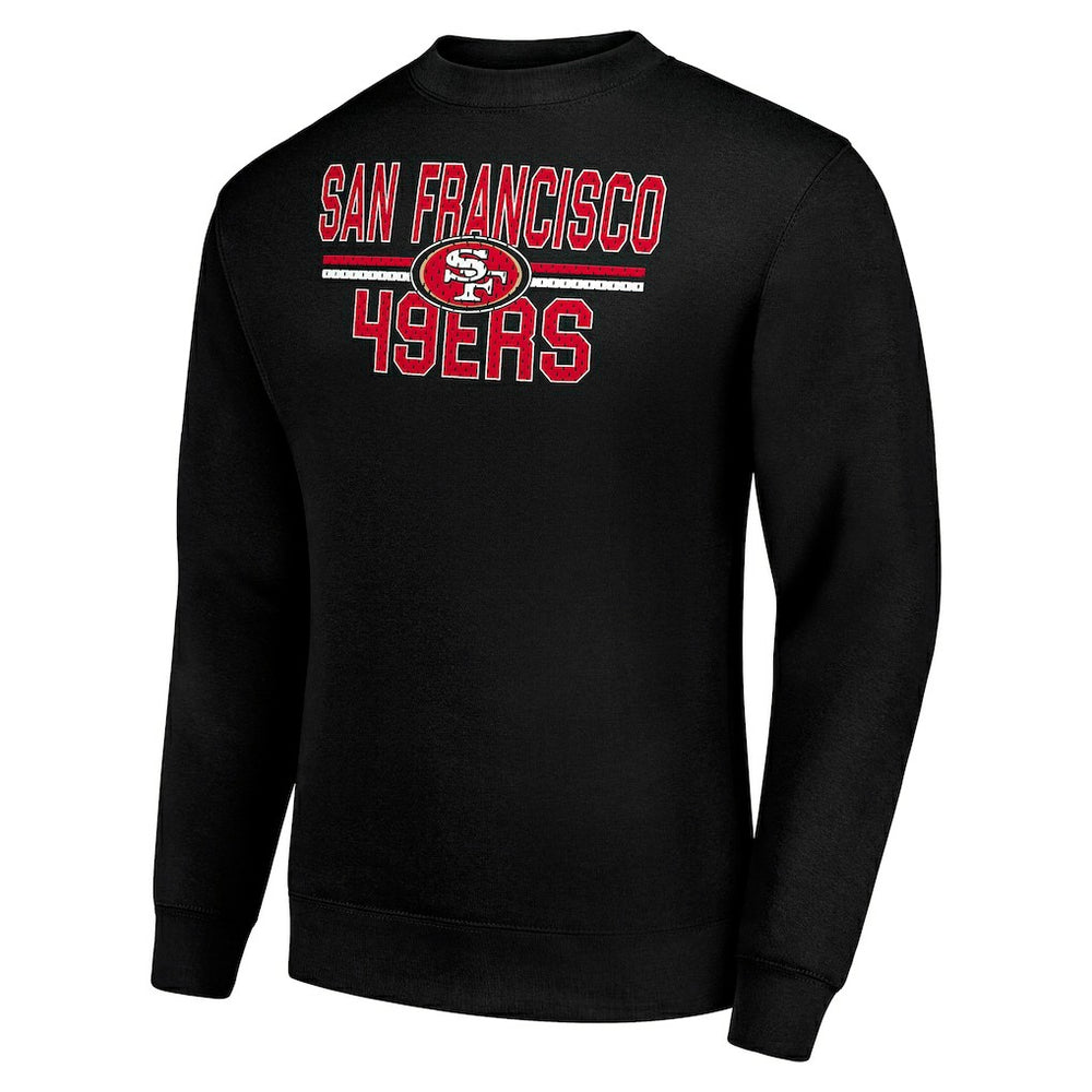 San Francisco 49ers Starter Team Mesh Print Graphic Pullover Sweatshirt - Black Pullover