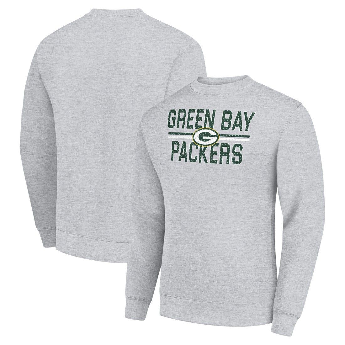 Green Bay Packers Starter Team Mesh Print Graphic Pullover Sweatshirt - Heather Gray Pullover