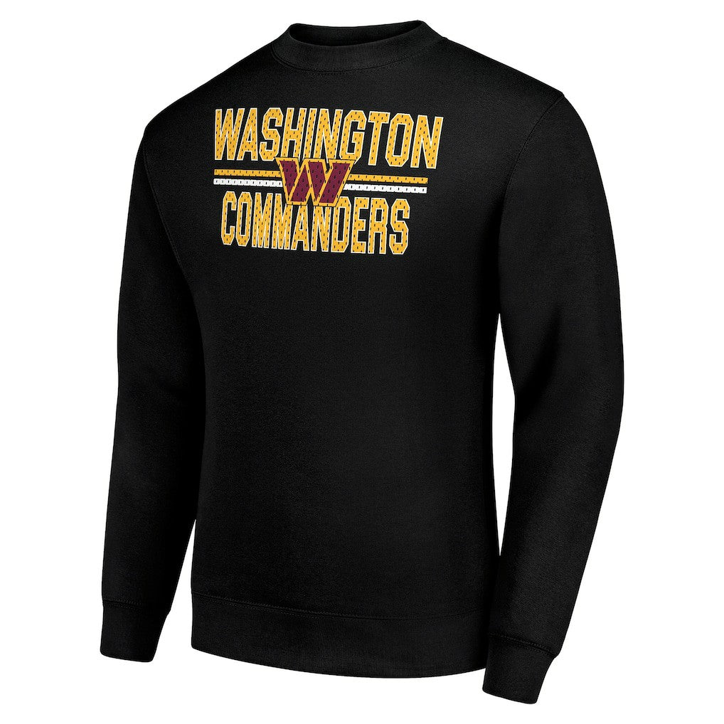 Washington Commanders Starter Team Mesh Print Graphic Pullover Sweatshirt - Black Pullover