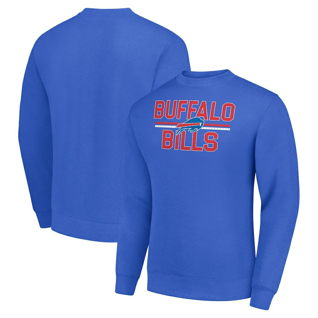 Buffalo Bills Starter Team Mesh Print Graphic Pullover Sweatshirt - Royal Pullover