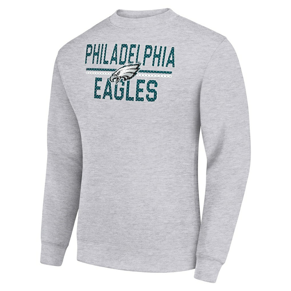 Philadelphia Eagles Starter Team Mesh Print Graphic Pullover Sweatshirt - Heather Gray Pullover