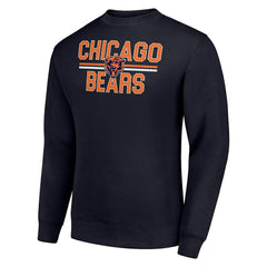 Chicago Bears Starter Team Mesh Print Graphic Pullover Sweatshirt - Navy Pullover