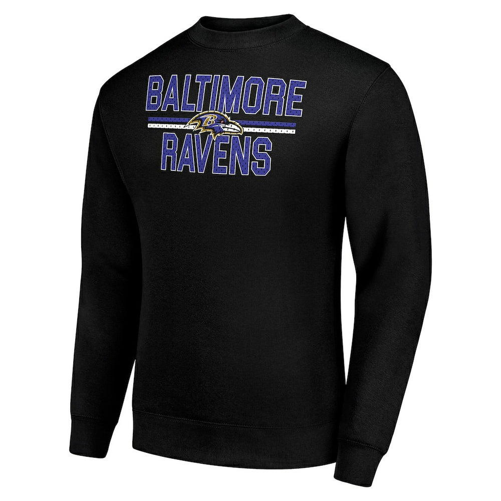 Baltimore Ravens Starter Team Mesh Print Graphic Pullover Sweatshirt - Black Pullover