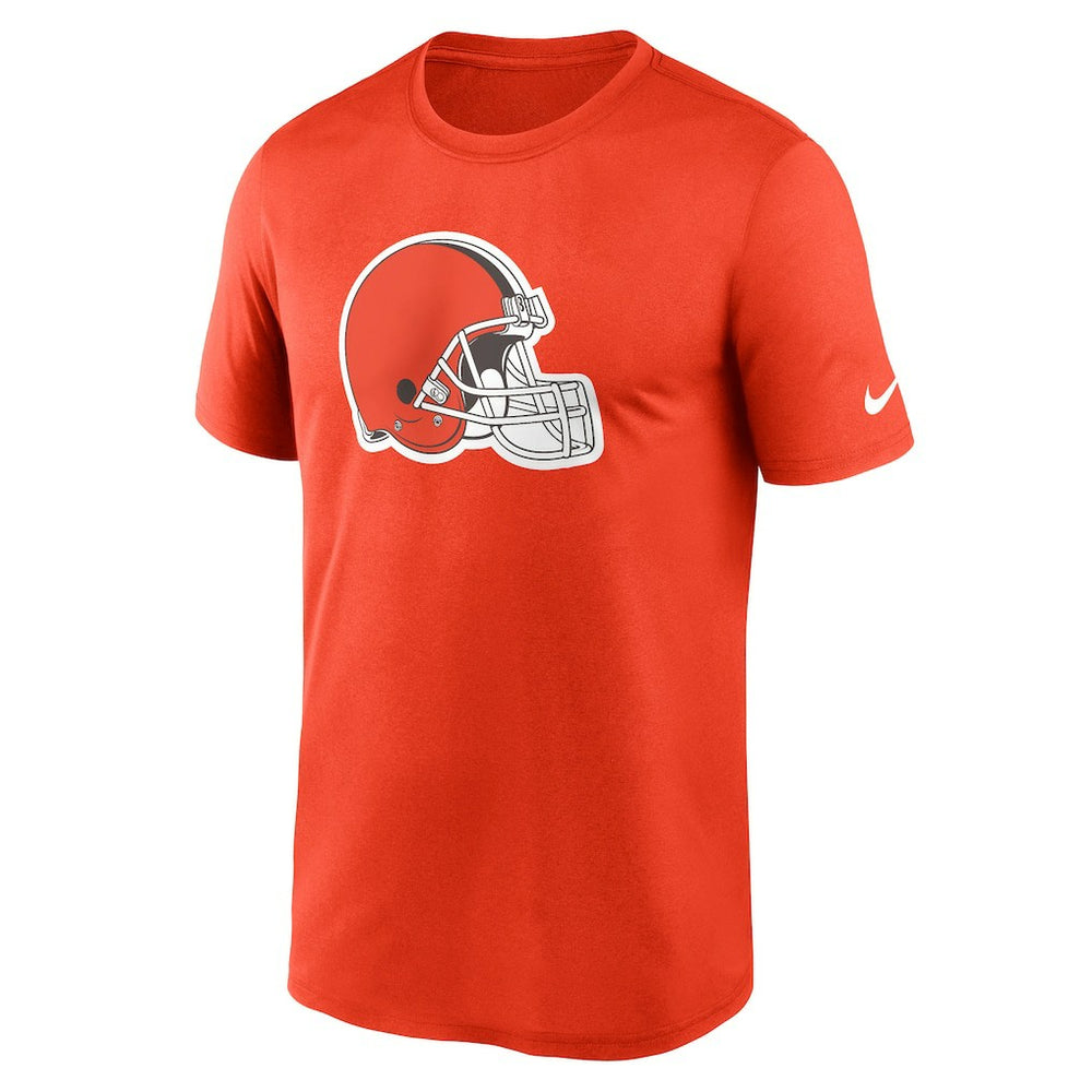 Cleveland Browns Legend Logo Helmet Performance T-Shirt - Orange T-shirts