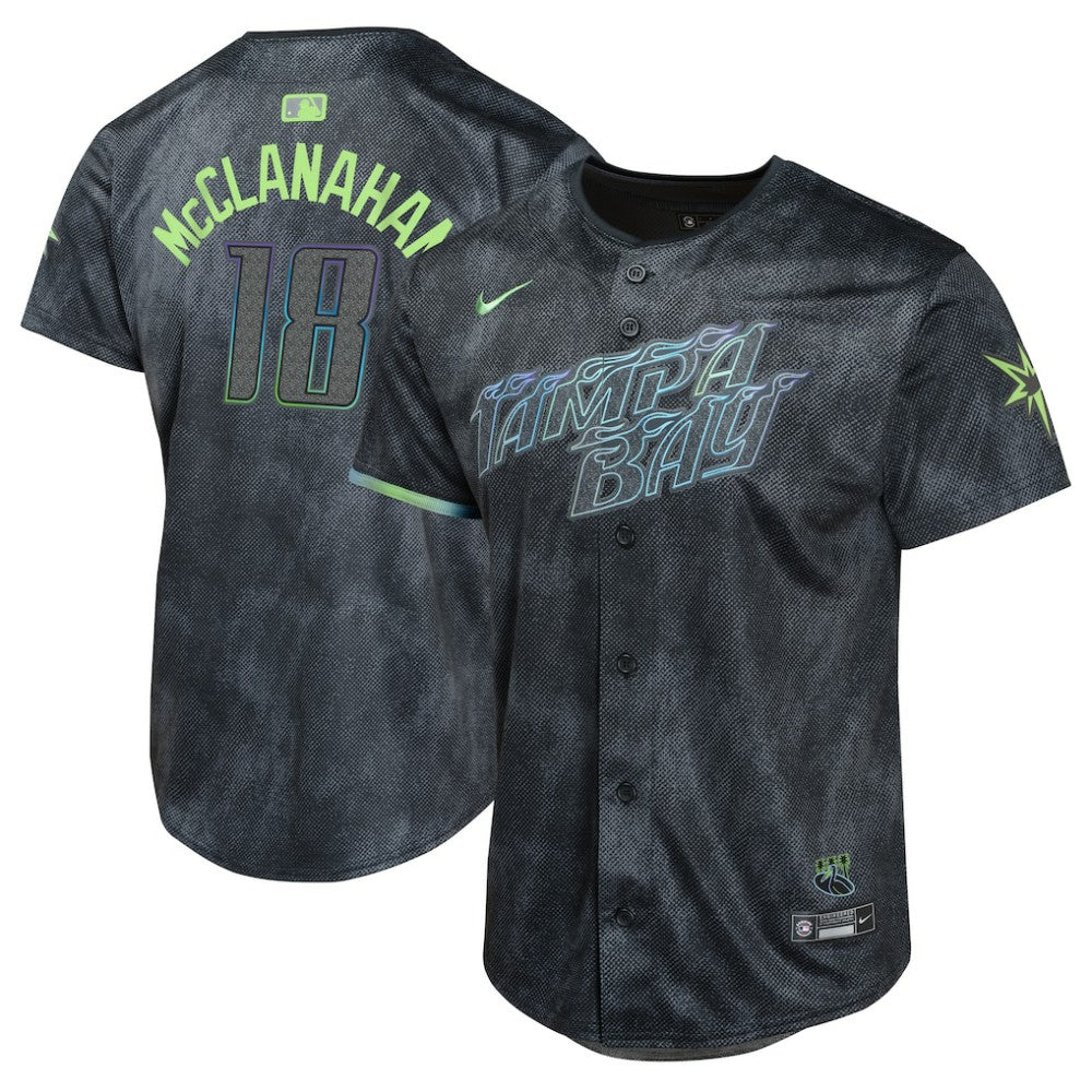Shane McClanahan Tampa Bay Rays Nike Youth 2024 City Connect Limited Player Jersey - Charcoal Jerseys
