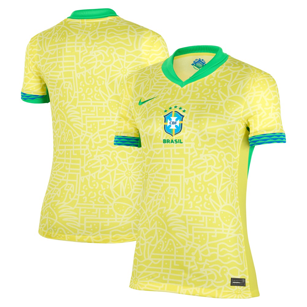 Brazil National Team Women's 2024 Home Stadium Replica Jersey – Yellow - Nike cheap