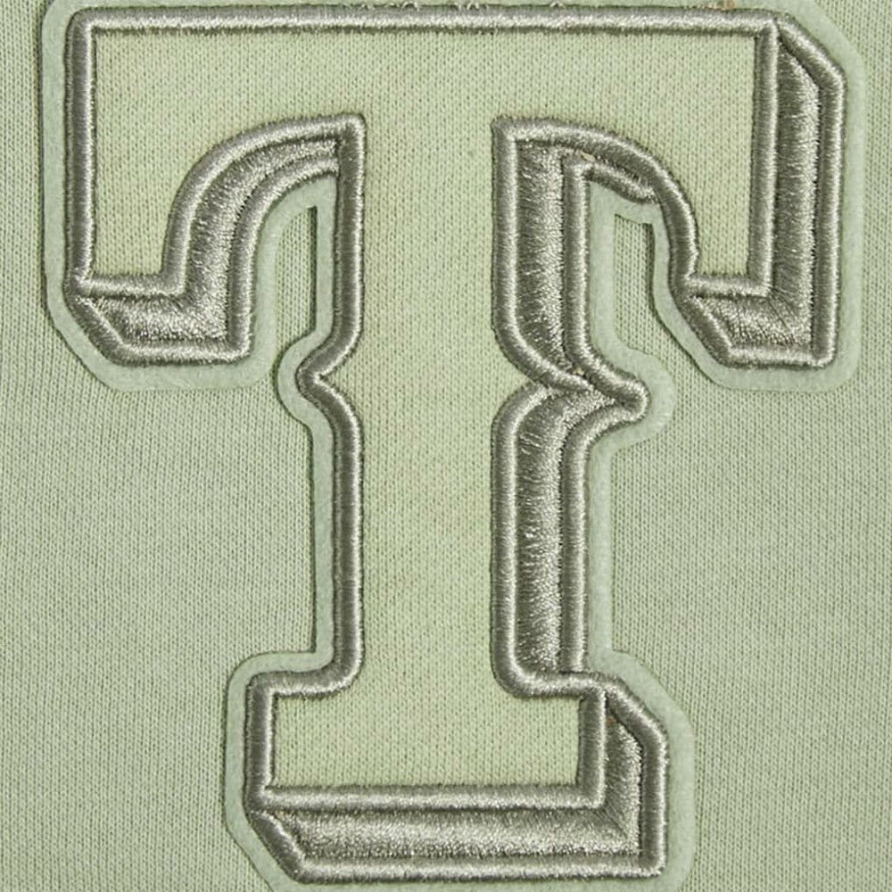 Texas Rangers Pro Standard Women's Neutral Oversized Boxy Cropped Pullover Sweatshirt - Green Pullover