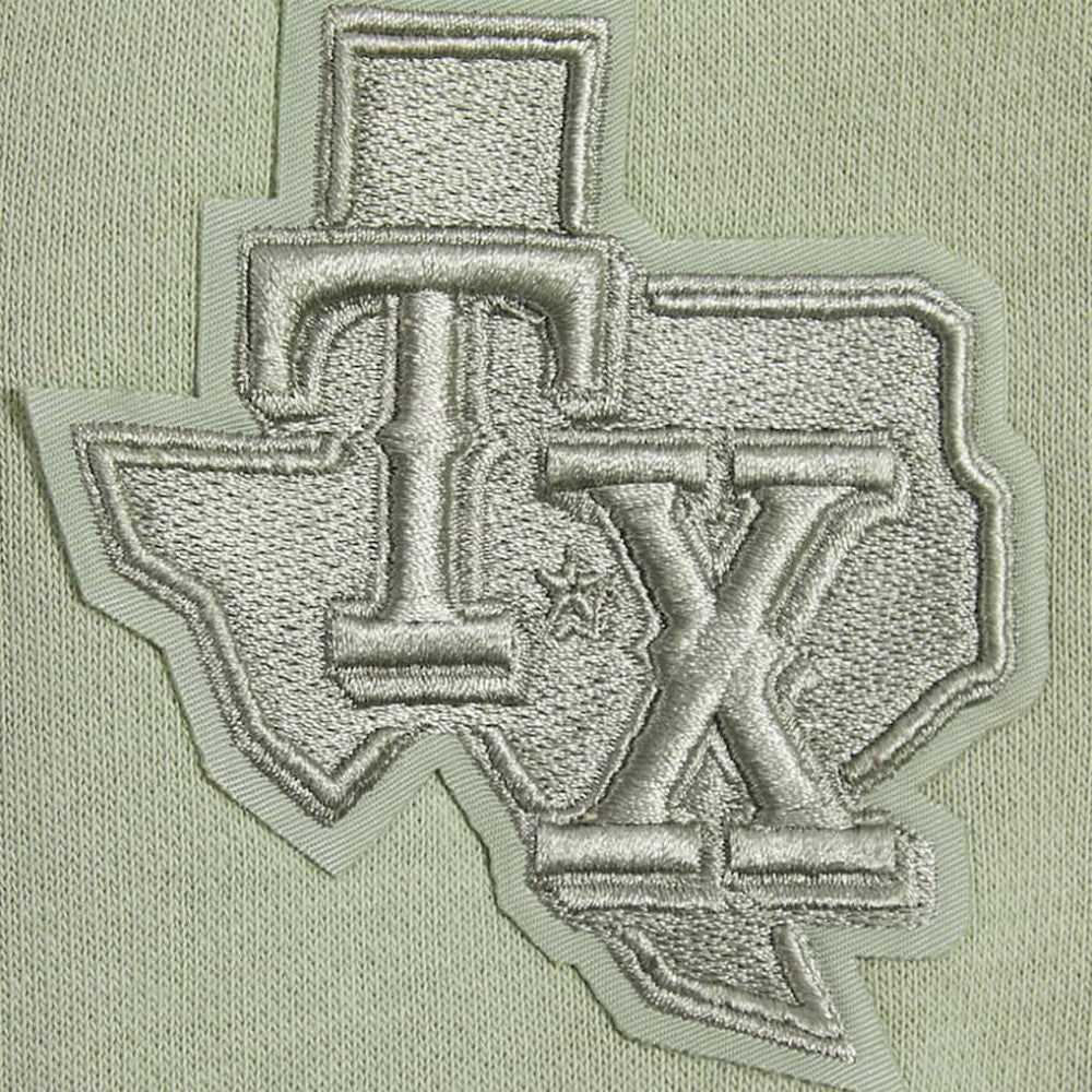 Texas Rangers Pro Standard Women's Neutral Oversized Boxy Cropped Pullover Sweatshirt - Green Pullover
