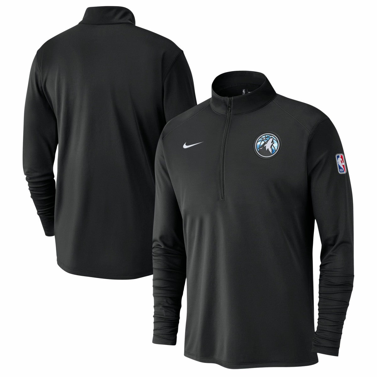 Minnesota Timberwolves 2024/25 City Edition Authentic Coaches Performance Half-Zip Top Black - Nike